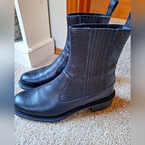 Dr Martens Eleanore Chelsea Boots Black Pebbled Womens size 8
